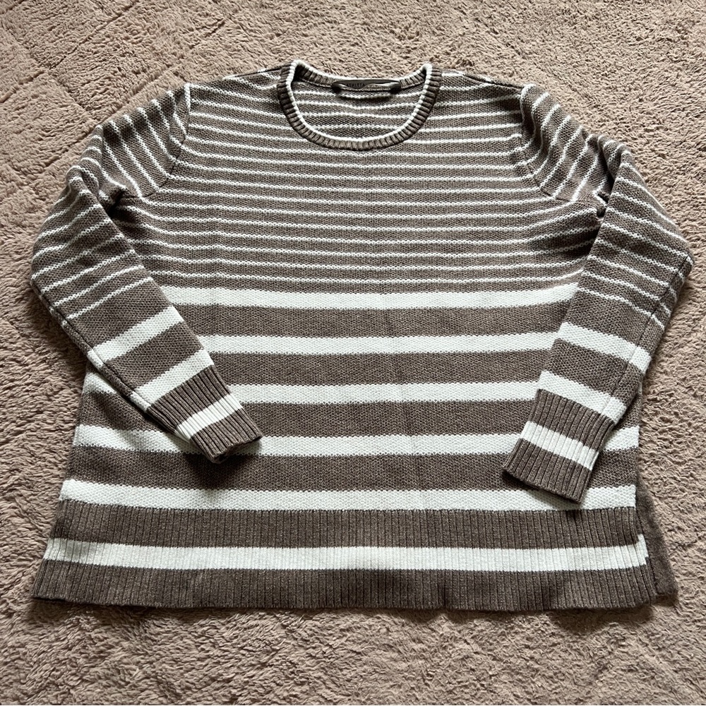 Athleta Kennewick‎ Side Slip Merino Extra Fine Wool Blend Sweater Preppy Size S